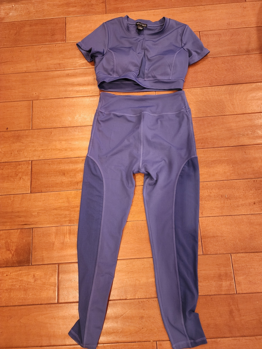 Periwinkle High-Rise Sculpt Leggings & Cropped Top Set